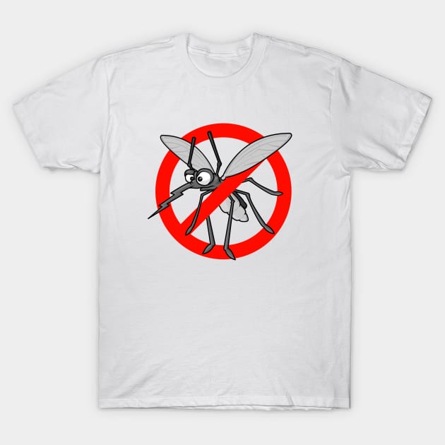 Angry mosquito in red strike T-Shirt by VizRad